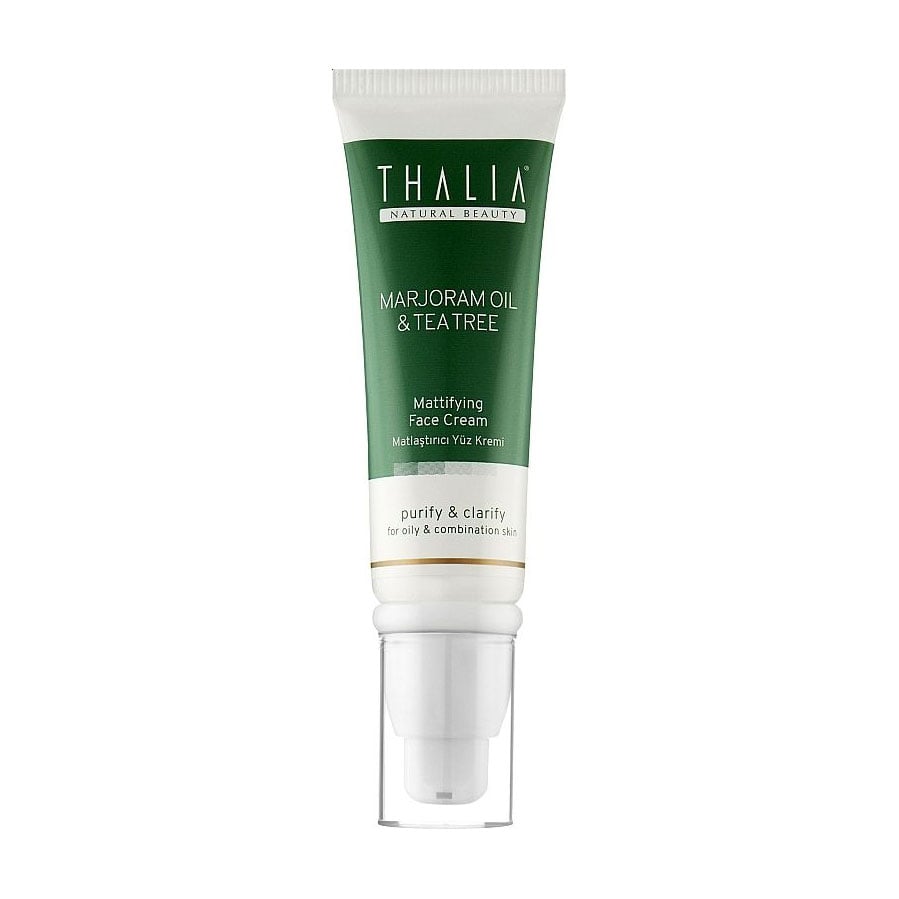 Матувальний крем для обличчя Thalia Marjoram Oil &amp; Tea Tree Mattifying Face Cream з майораном та чайним деревом, 50 мл