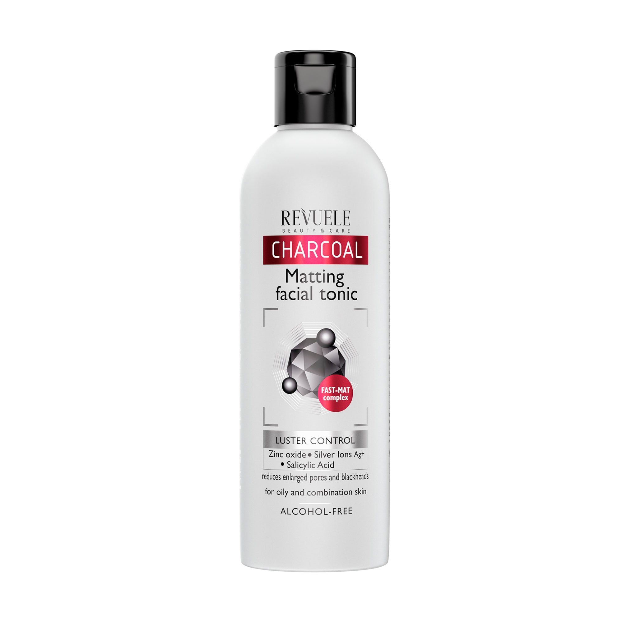 Матувальний тонік для обличчя Revuele No Problem Matting Facial Tonic з активованим вугіллям, 200 мл